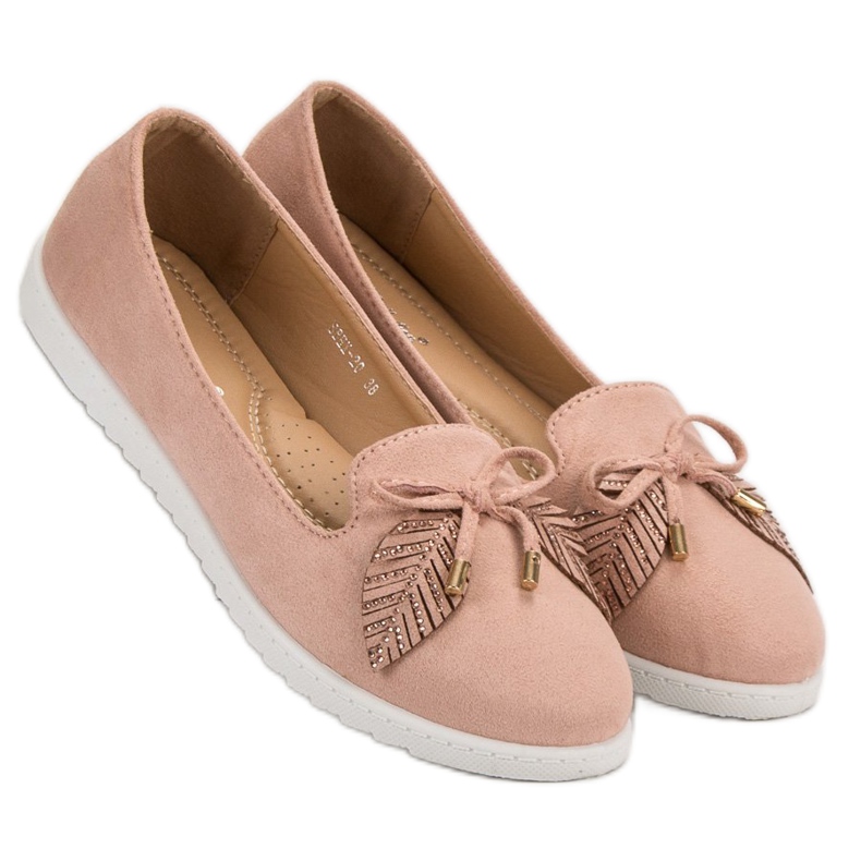 Comer Ballerine in camoscio cipria rosa 2