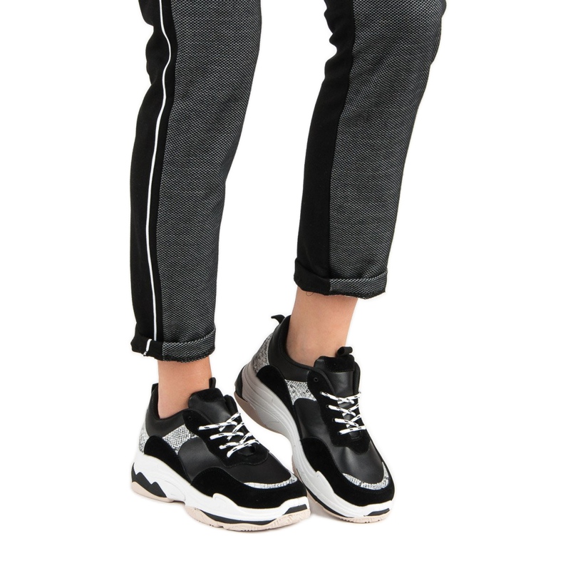 Sneakers Nere Con Fantasia nero 1