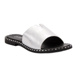 Filippo Comode pantofole lucide grigio 1