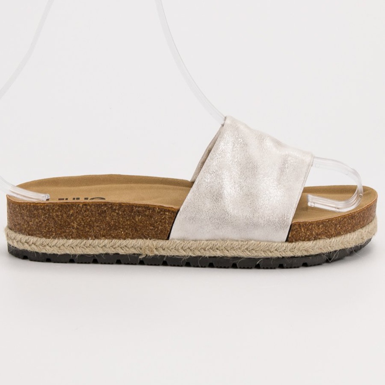 Kylie Pantofole Argento Lucido grigio 2