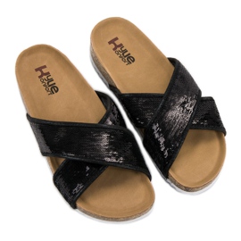 Kylie Pantofole Nere Con Paillettes nero 2