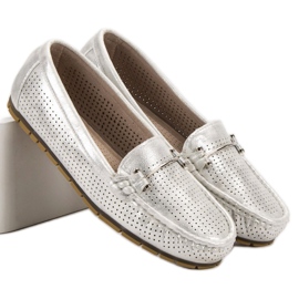 Kylie Mocassini argento grigio 1