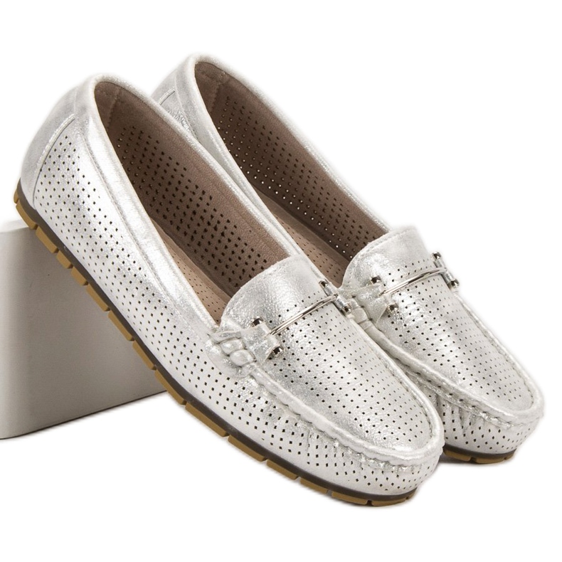 Kylie Mocassini argento grigio 1