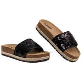Kylie Pantofole Nere Con Paillettes nero 1