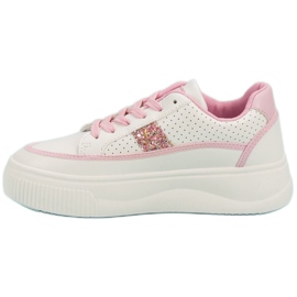 Creepers bianche con glitter bianco 1