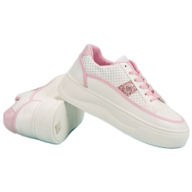 Creepers bianche con glitter bianco 2