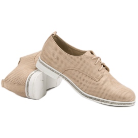 Seastar Scarpe brogue beige con cristalli 1