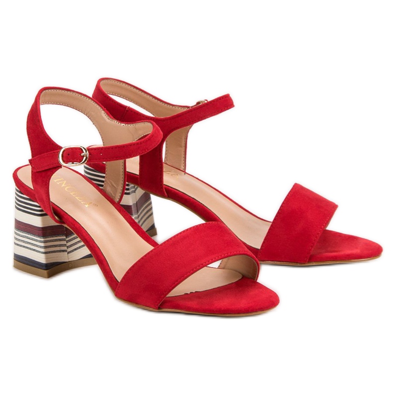 Sandali VINCEZA rossi alla moda rosso 1