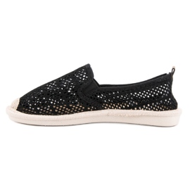 Scarpe da ginnastica slip-on in pizzo nero 2