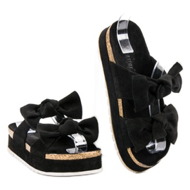 Seastar Pantofole Con Fiocchi nero 1