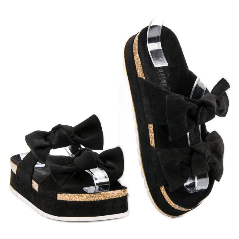 Seastar Pantofole Con Fiocchi nero 1