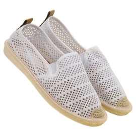 Scarpe da ginnastica slip-on in pizzo bianca 1