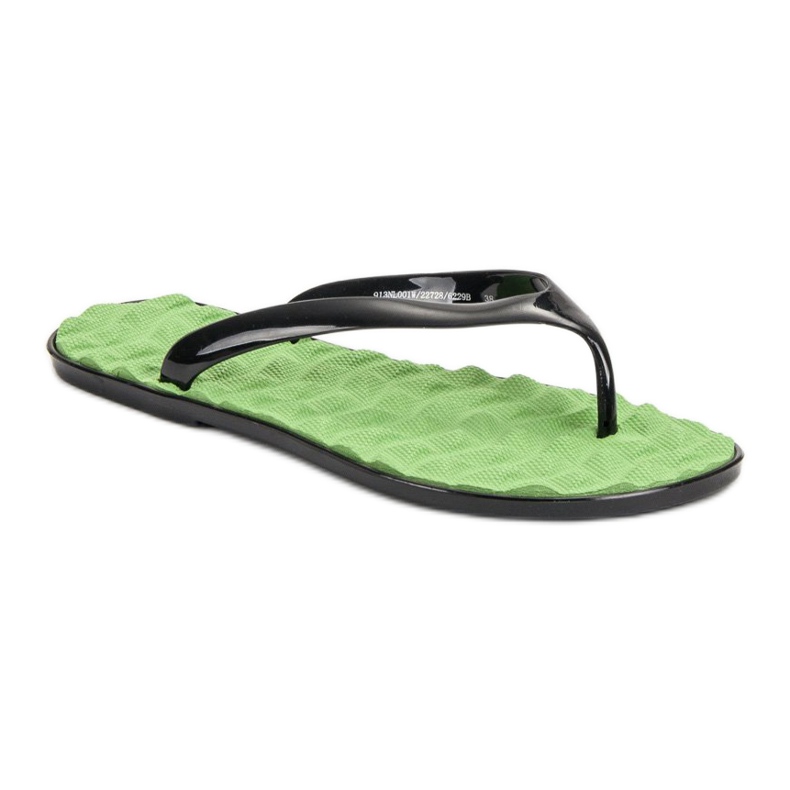 SHELOVET Infradito in gomma verde 1