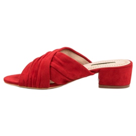 Corina Pantofole alla moda rosso 4
