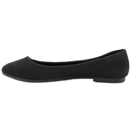 Ideal Shoes Ballerine in tessuto nero 1