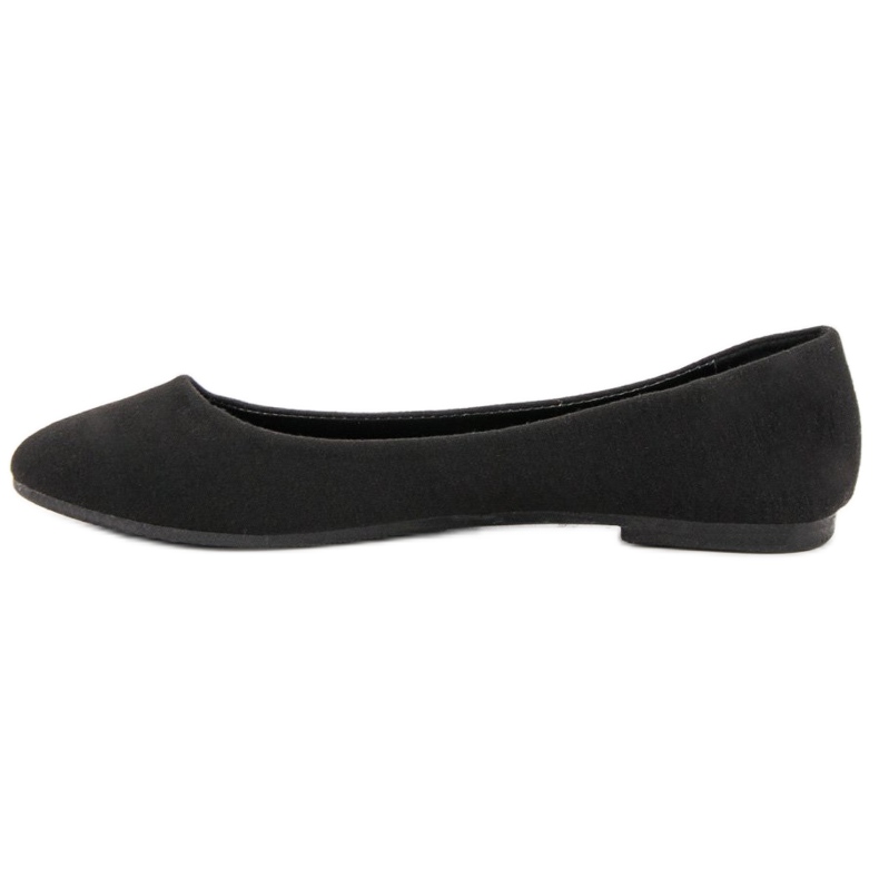 Ideal Shoes Ballerine in tessuto nero 1