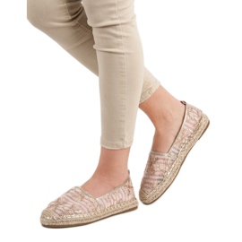 Lucky Shoes Espadrillas di pizzo a fiori rosa 2