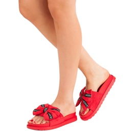 Seastar Pantofole da donna in pelle scamosciata rosso 2