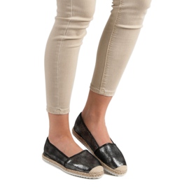 Lucky Shoes Espadrillas Nere Glitter nero 2