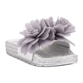 Seastar Pantofole Grigie Con Fiori grigio 1