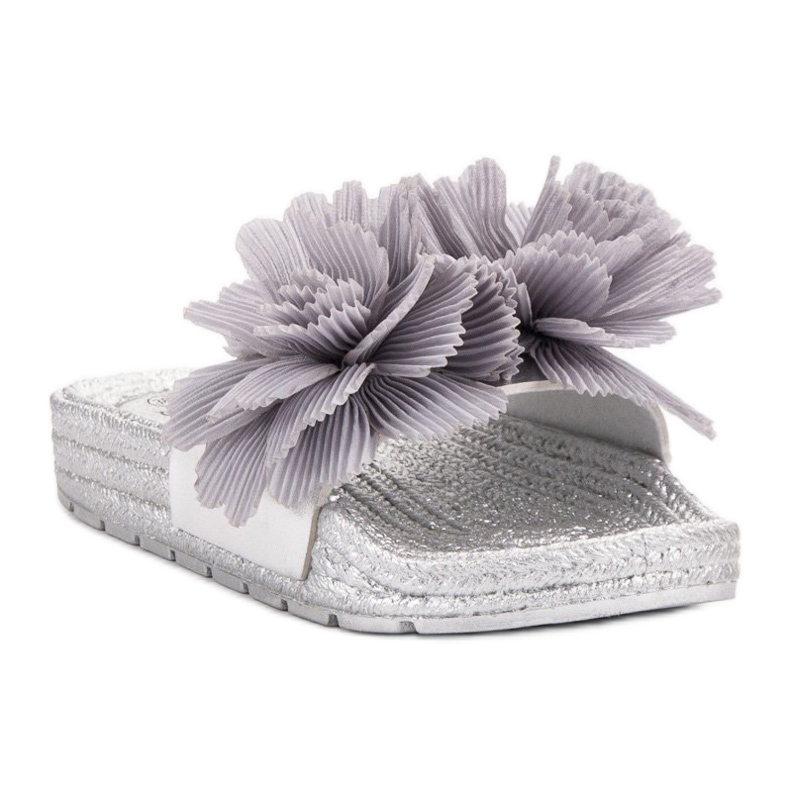 Seastar Pantofole Grigie Con Fiori grigio 1