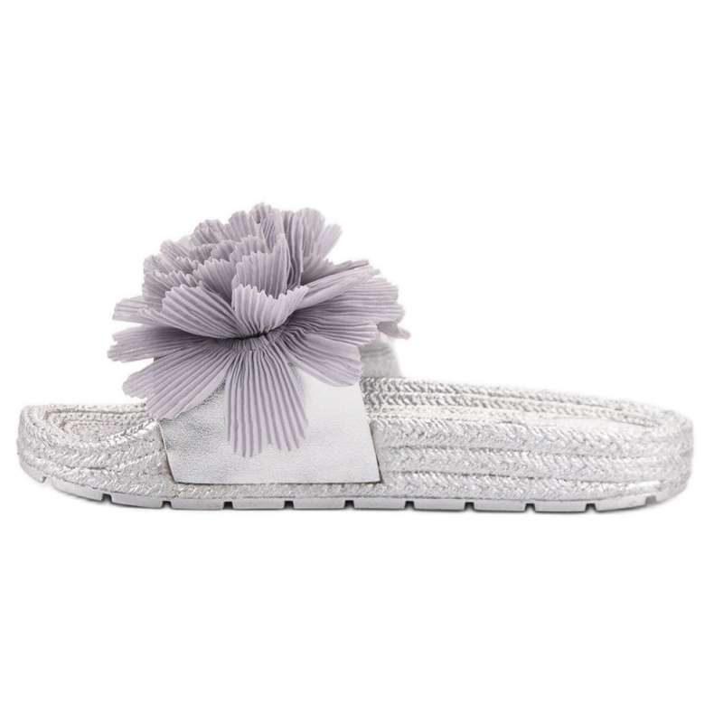 Seastar Pantofole Grigie Con Fiori grigio 2