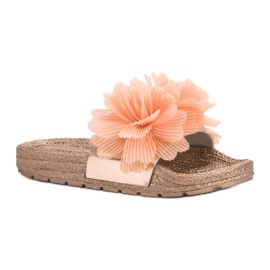 Seastar Pantofole Arancione Con Fiori arancia giallo 1