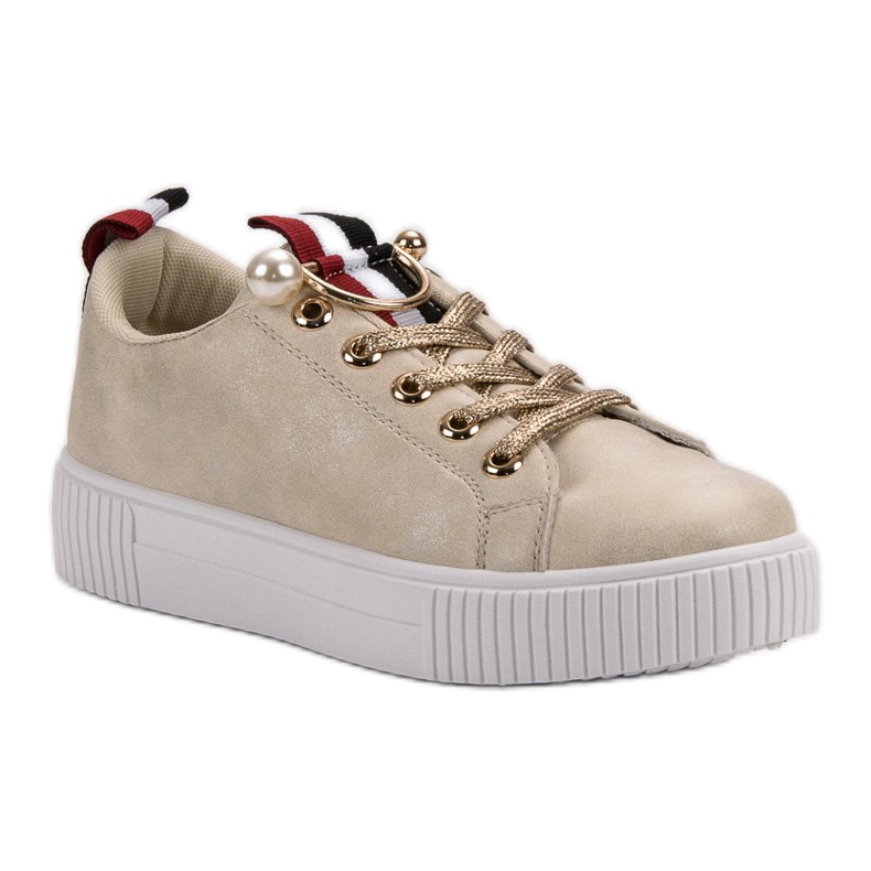 Scarpe casual da donna giallo 1
