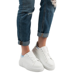 Renda Scarpe bianche sulla piattaforma bianco 1