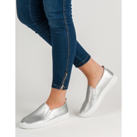 SHELOVET Slipon traforati grigio 2