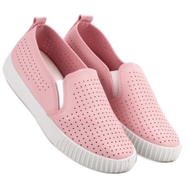 SHELOVET Slipon traforati rosa 2