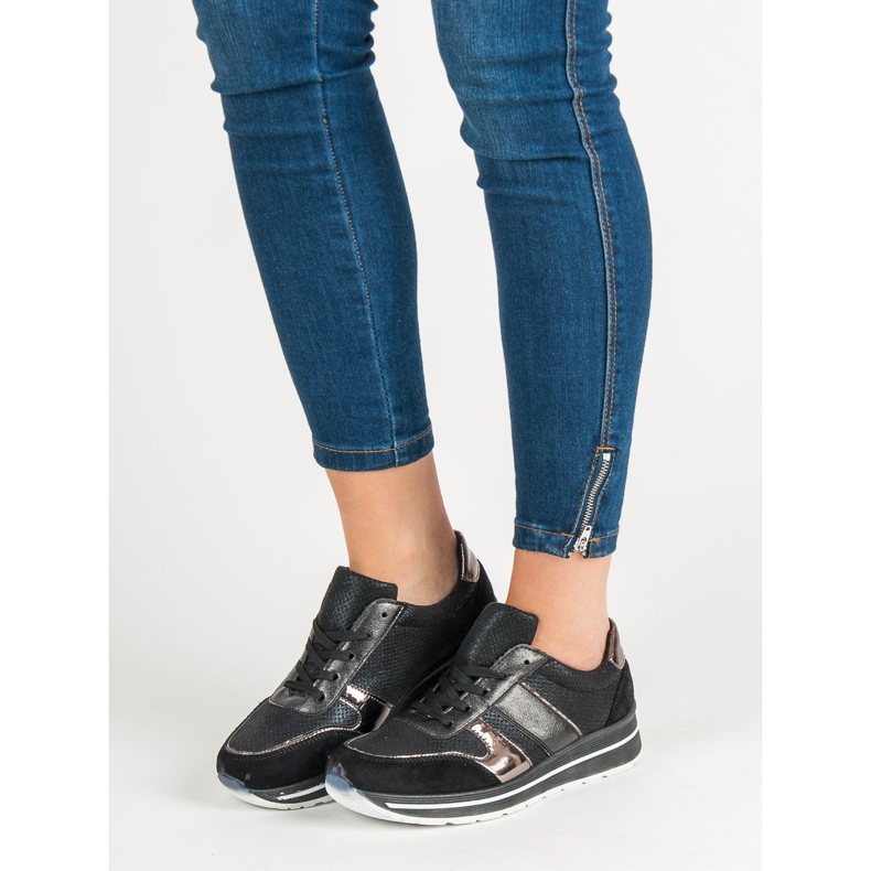 SHELOVET Scarpe sportive stringate nero 1