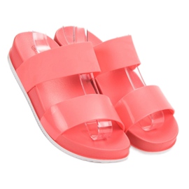 SHELOVET Comode pantofole corallo rosso 2