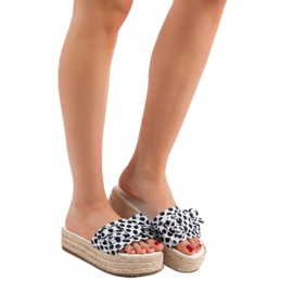 Seastar Pantofole a pois bianco nero 1