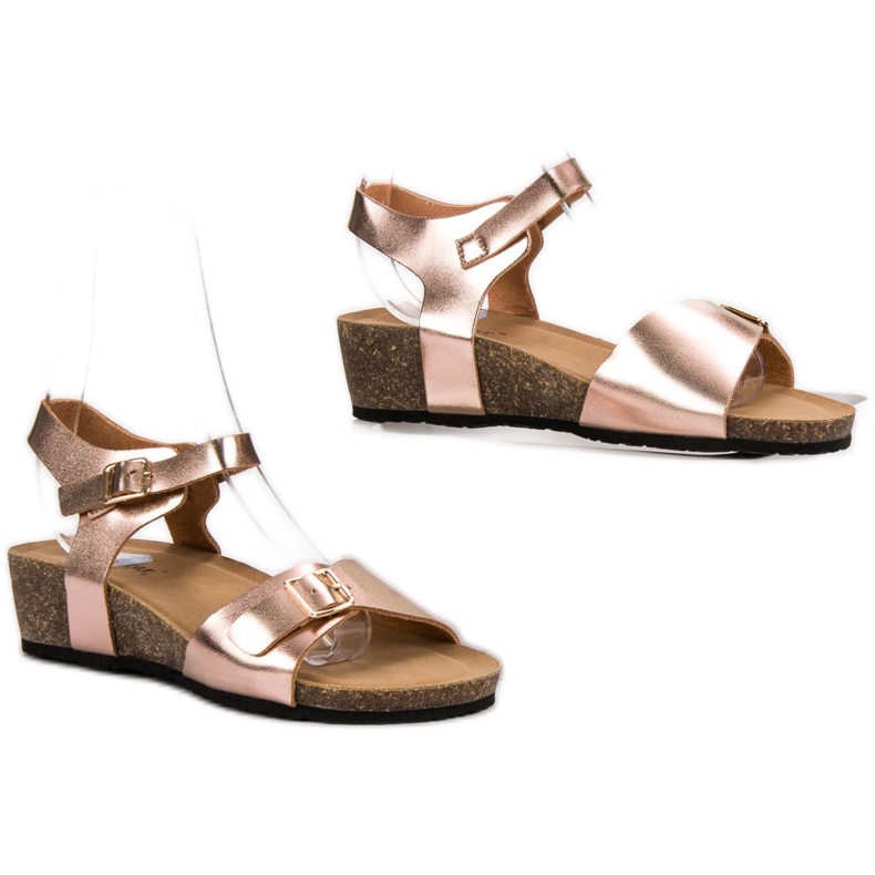Seastar Sandali con zeppa classici rosa 1