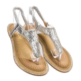 Encor Sandali Con Cristalli grigio 1