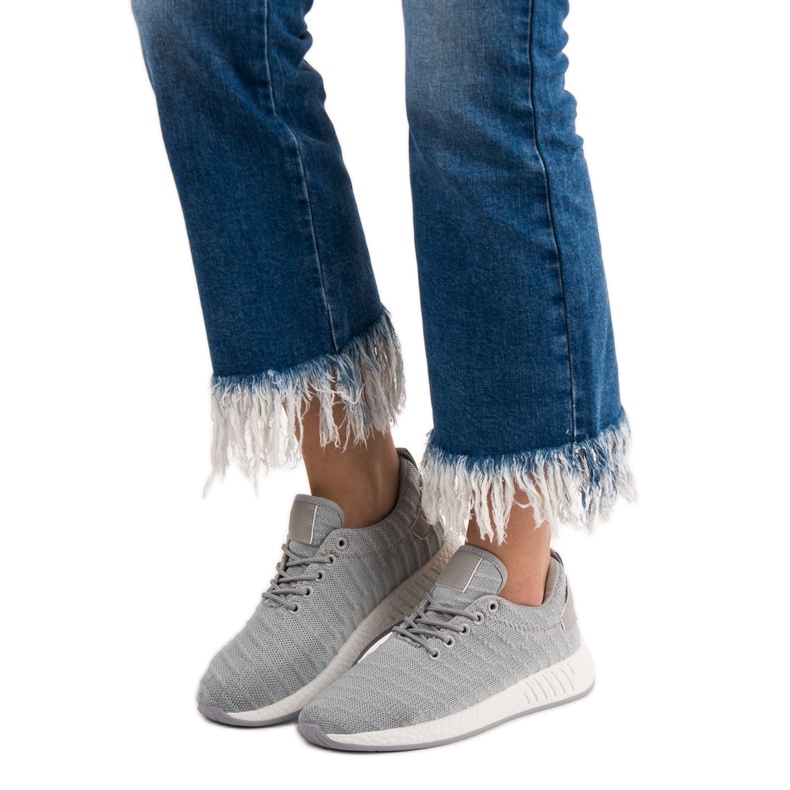 SHELOVET Calzature in tessuto alla moda grigio 2