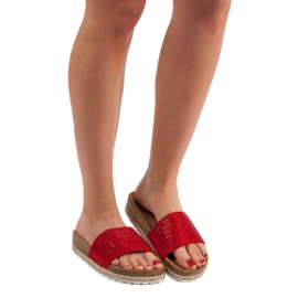 Seastar Pantofole Rosse Con Zirconi rosso 1