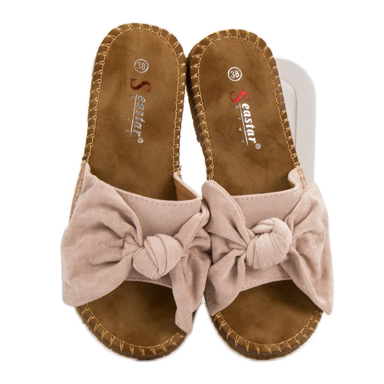 Seastar Pantofole Beige Con Fiocco 2