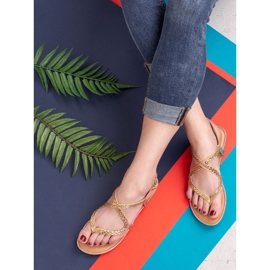 Small Swan sandali giapponesi giallo 2