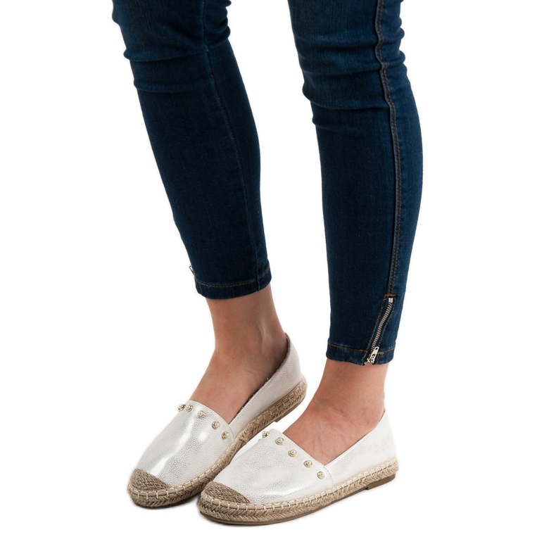 SHELOVET Espadrillas d'argento grigio 1