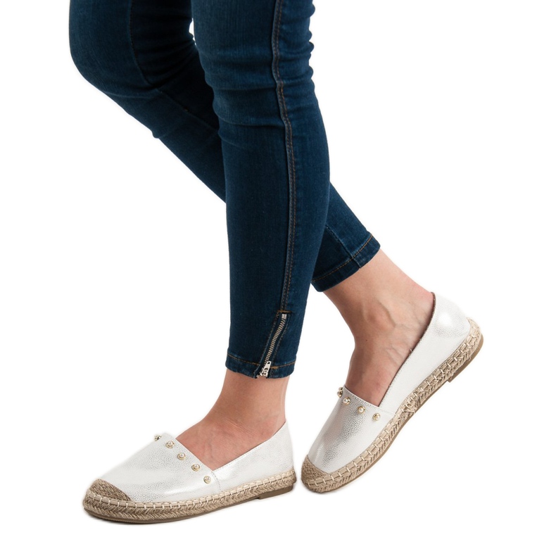 SHELOVET Espadrillas d'argento grigio 2