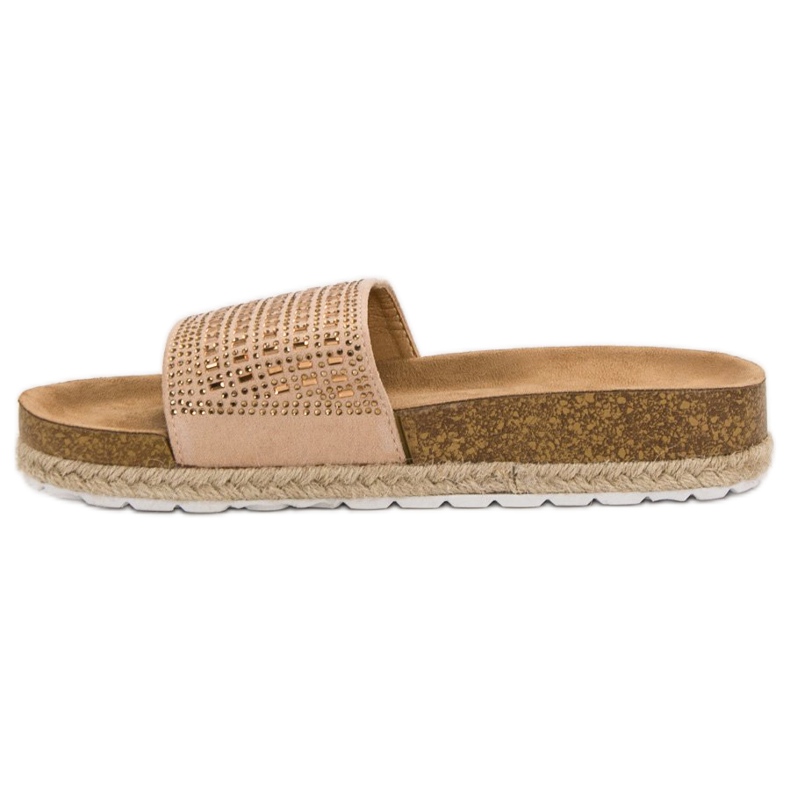 Seastar Pantofole Beige Con Zirconi 1