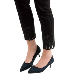 Nio Nio Décolleté in camoscio nero 1