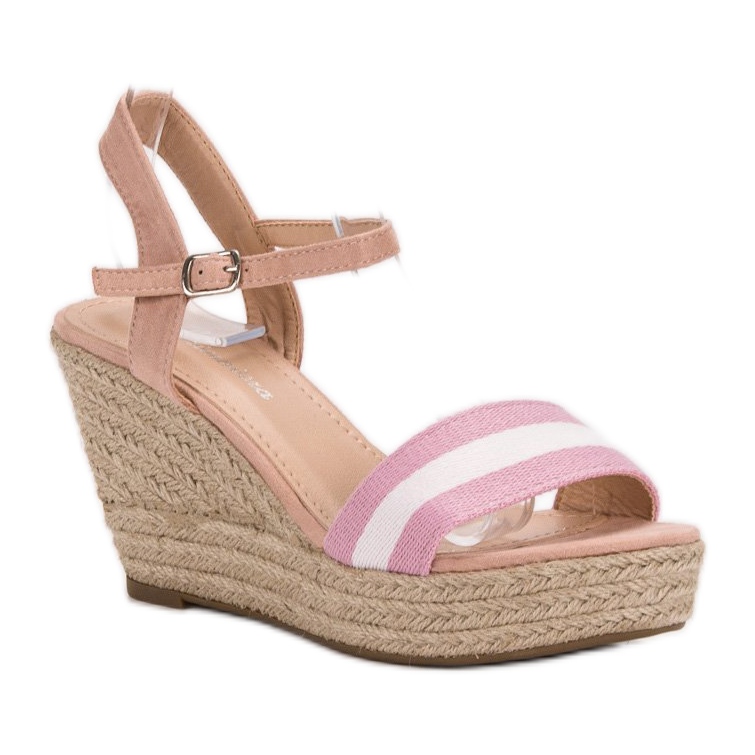 Primavera Sandali con zeppa casual rosa 1