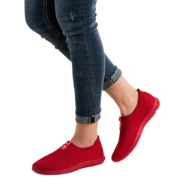 SHELOVET Scarpe da ginnastica rosse senza lacci rosso 1