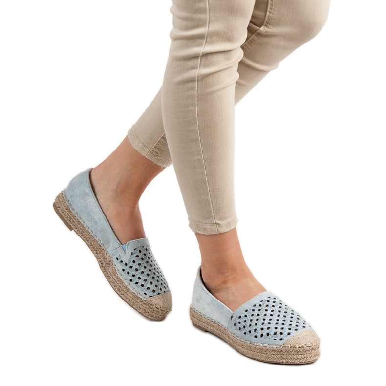VICES Espadrillas in camoscio blu 2