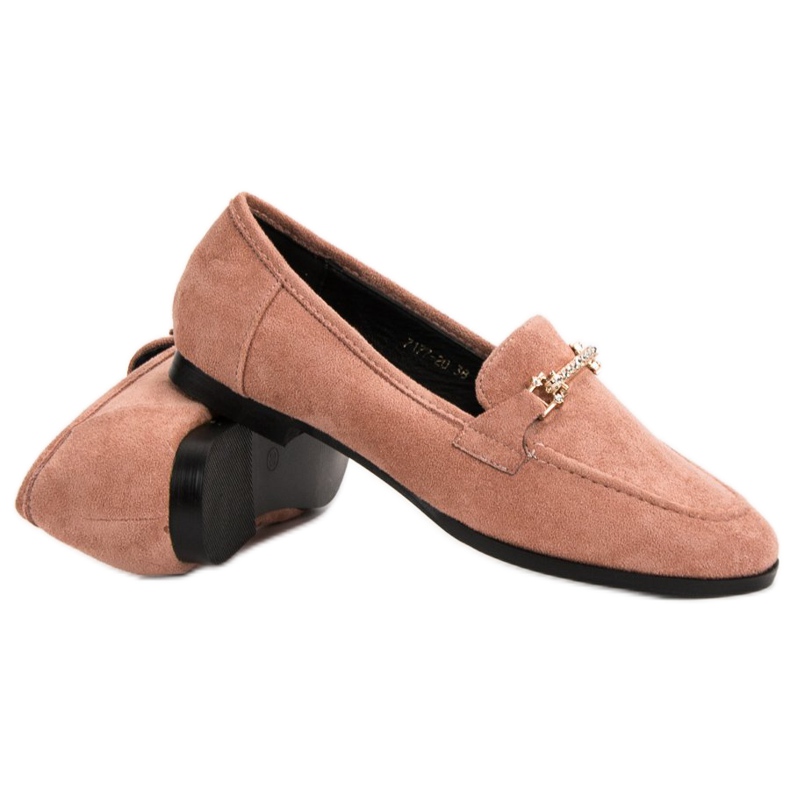 Balada Mocassini in pelle scamosciata rosa 1