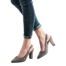 Goodin Décolleté con tacco aperto grigio 2