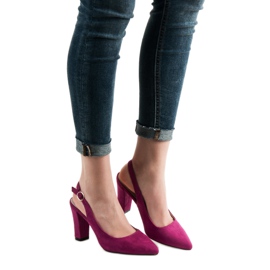 Goodin Décolleté con tacco aperto rosa 2